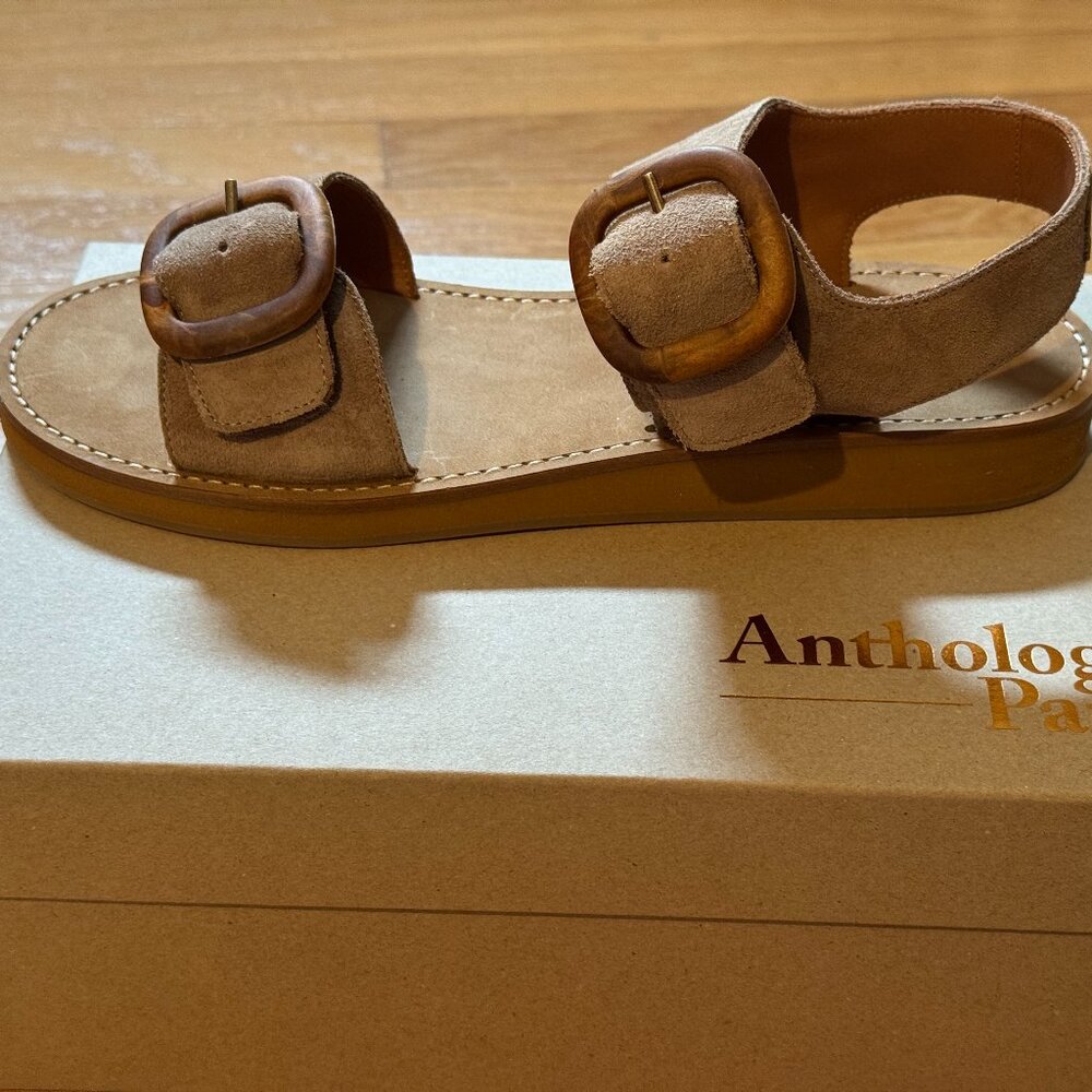 Betty Mic Suede Sandals Natural - Anthology Paris - Size 40EU